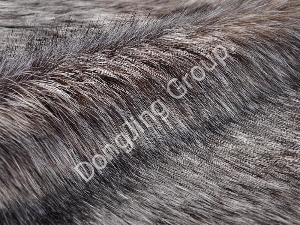 DP0801-Klip kopi hujung dicelup putih faux fur fabric