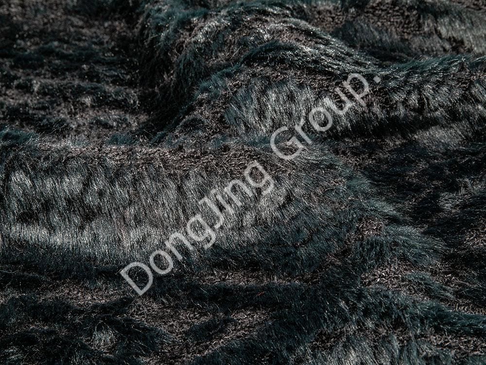 Terokai rasa ketinggian rambut 16 (MM) Black Lifting Blue Deep Stick Rabbit Hair Faux Fur Fabric