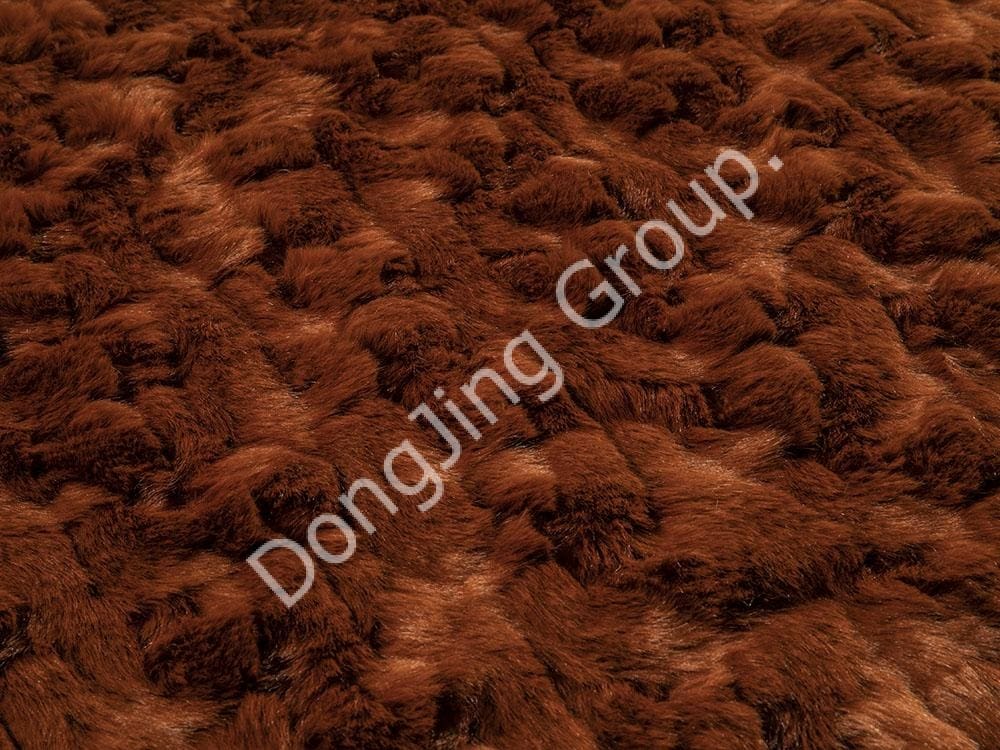 9HG0245-Bulu Arnab Disikat Coklat Tua faux fur fabric