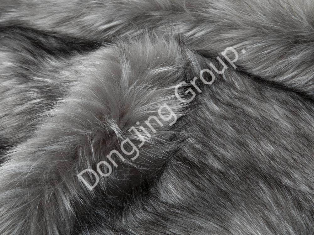 9HW0652-Petua bercetak jacquard dua warna faux fur fabric