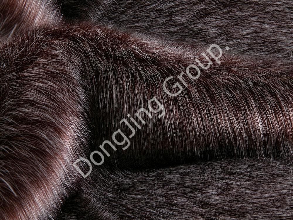 9KW0176-Klip kopi merah dilunturkan bulu musang berbulu faux fur fabric