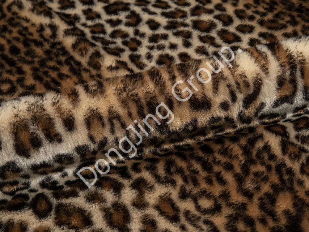 9P2009-Set dua cetakan harimau bintang cetakan beras faux fur fabric