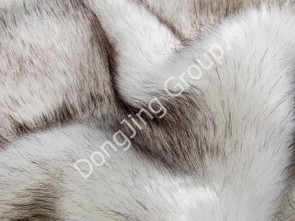 9P2531-Bulu musang yang dicelup putih faux fur fabric