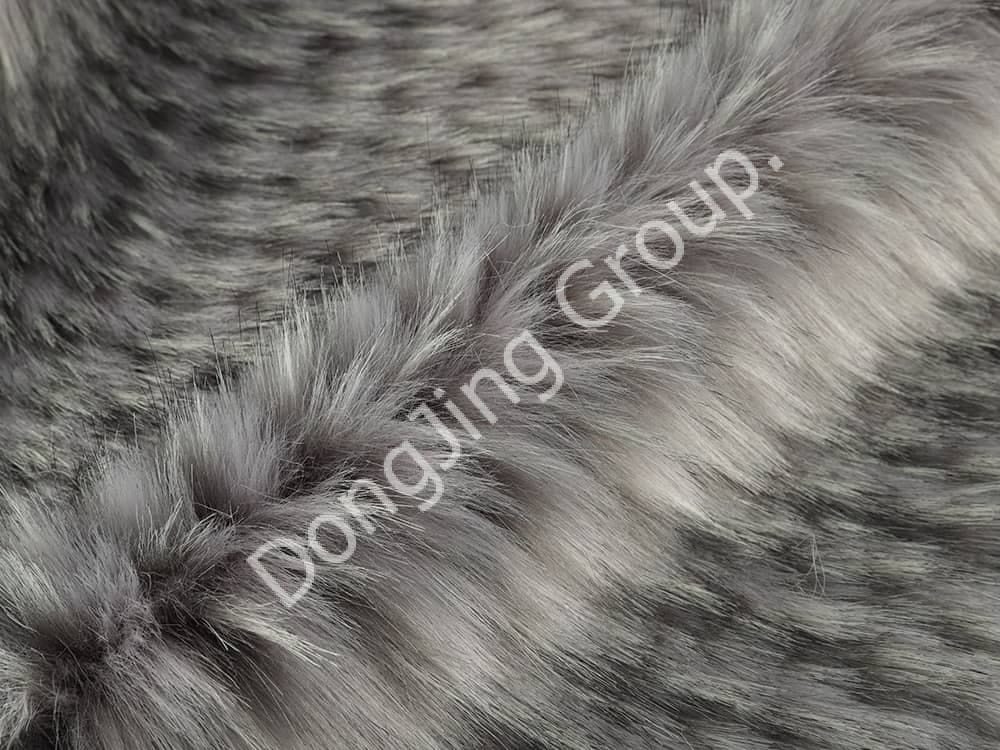 9W0685-Rambut rakun nanas kelabu faux fur fabric