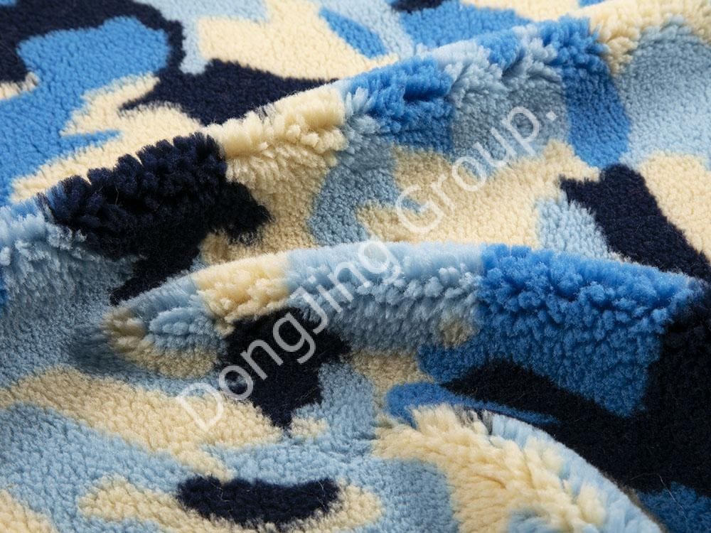 Bulu kambing penyamaran 9R0003-4 warna faux fur fabric