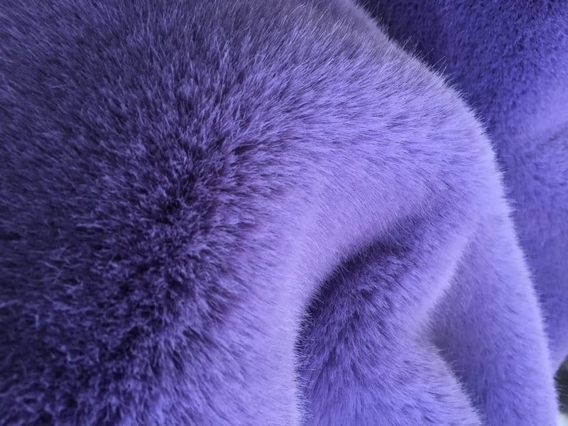 XD0014-Musang Emas Violet faux fur fabric